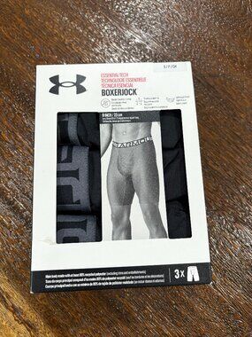 Under Armour Essential Tech Boxerjock boxer briefs Black Men's sz Small S NEW